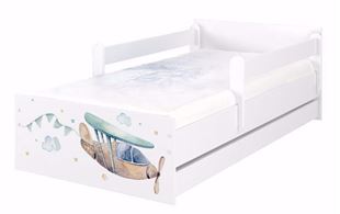 Obrázok Detská posteľ Max XXL Lietadlá 200x90 cm - Biela