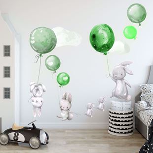 Obrázok Zajačikov a balóniky Zelená