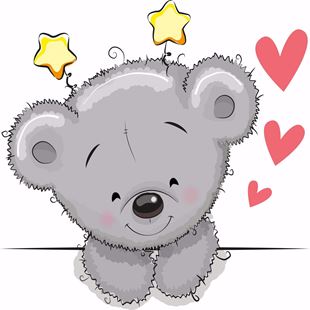 Obrázok Zamilovaný medvedík samolepka na stenu