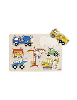 Obrázok z Drevené puzzle - Stavebné autá