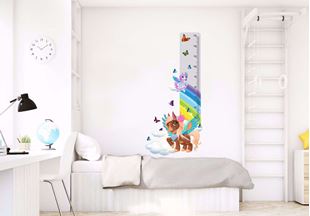 Obrázok Meter na stenu - Jednorožec, motýle a dúha