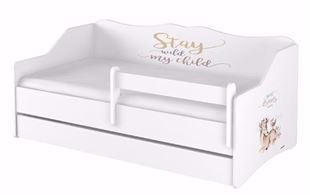 Obrázok Dvojitá detská posteľ LULU 160x80 cm Srnka &quot;Sweet dreams&quot; - Biela