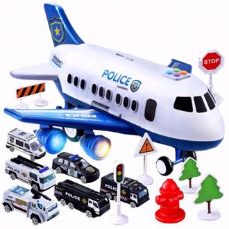 Obrázok z Lietadlo Polícia s príslušenstvom - Modrá
