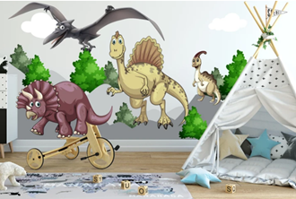 Obrázok z Samolepka na stenu Svet dinosaurov