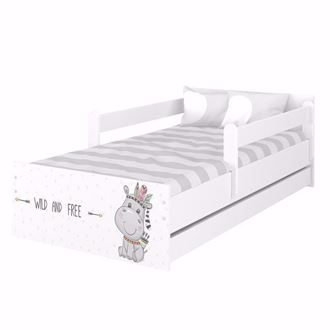 Obrázok z Detská posteľ Max XL Hrošík 180x90 cm - Biela