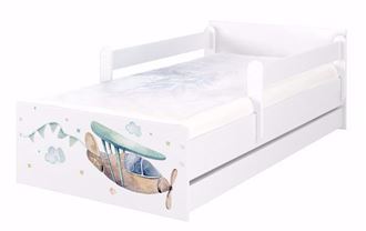 Obrázok z Detská posteľ Max XXL Lietadlá 200x90 cm - Biela