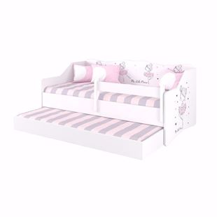 Obrázok Dvojitá detská posteľ LULU 160x80 cm Baletka - Biela