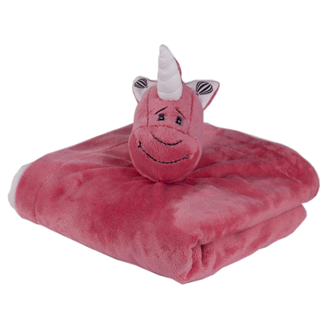 Obrázok z Detská deka s plyšovou hračkou Jednorožec - Ružová