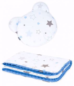 Obrázok z Detská deka s vankúšom medy Hviezdy Minky