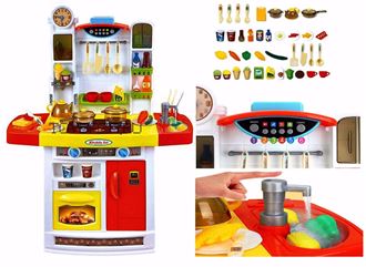 Obrázok z Veľká detská kuchynka s tečúcou vodou a chladničkou