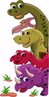 Obrázok Dinosaury kamaráti samolepka na stenu