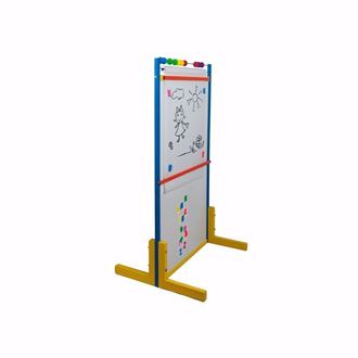 Obrázok z Detská magnetická tabuľa 4v1 Modrá - výška 119 cm