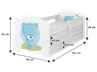 Obrázok z Detská postel Medvídek 160x80 cm BIELA