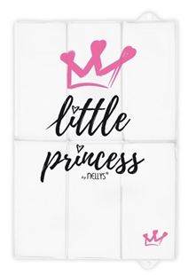 Obrázok Cestovná prebaľovacia podložka, mäkká, Little Princess, , 60x40cm, biela, ružová