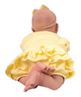 Obrázok z 3 - dielna mušelínová súpravička, body, kraťasky + čelenka GIRL, žltá