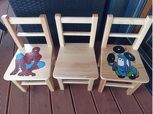 Obrázok SLEVA - Dětská dřevěná židlička 1ks 