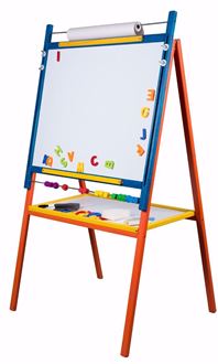 Obrázok z Detská magnetická tabuľa 4v1 farebná - 108/159 cm